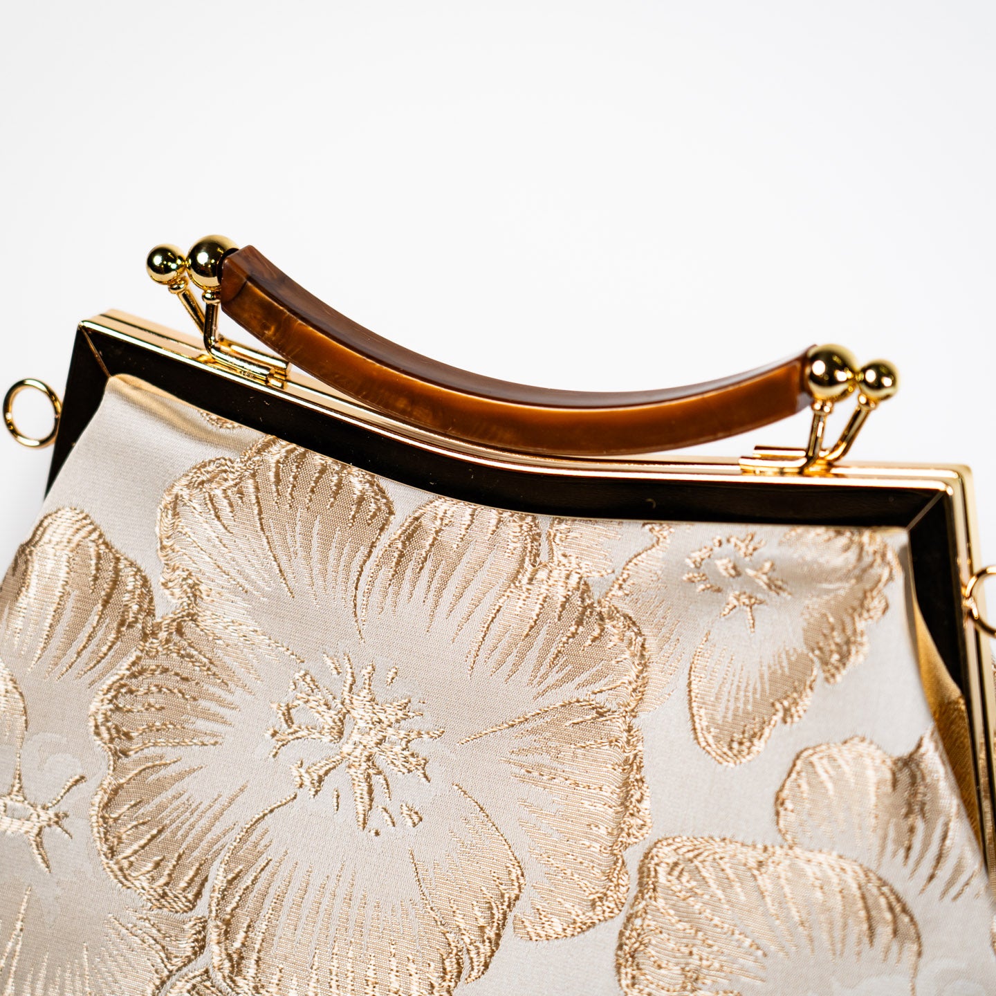 Satin Bloom Handbag - Soft Gold