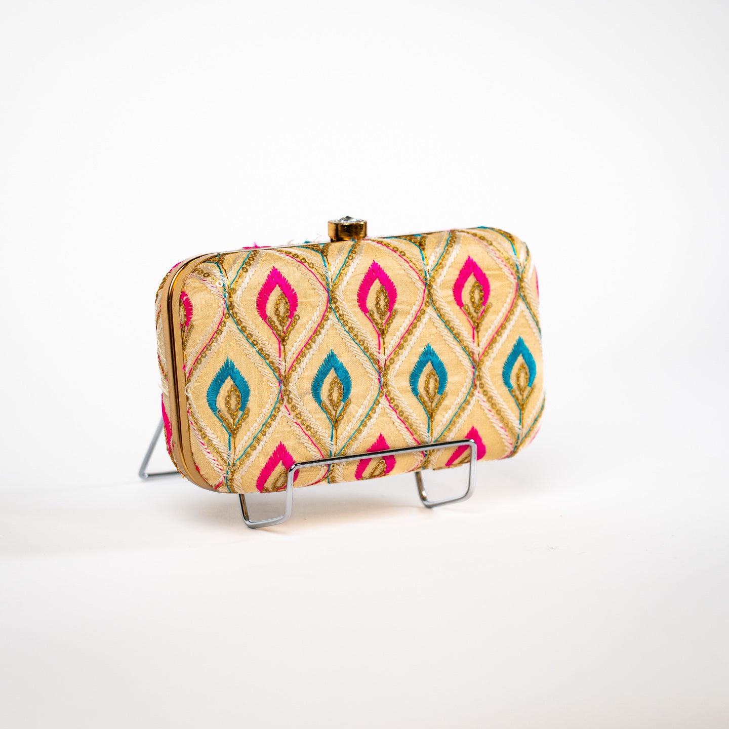 Vibrant Patterned Clutch - Multi Patterned