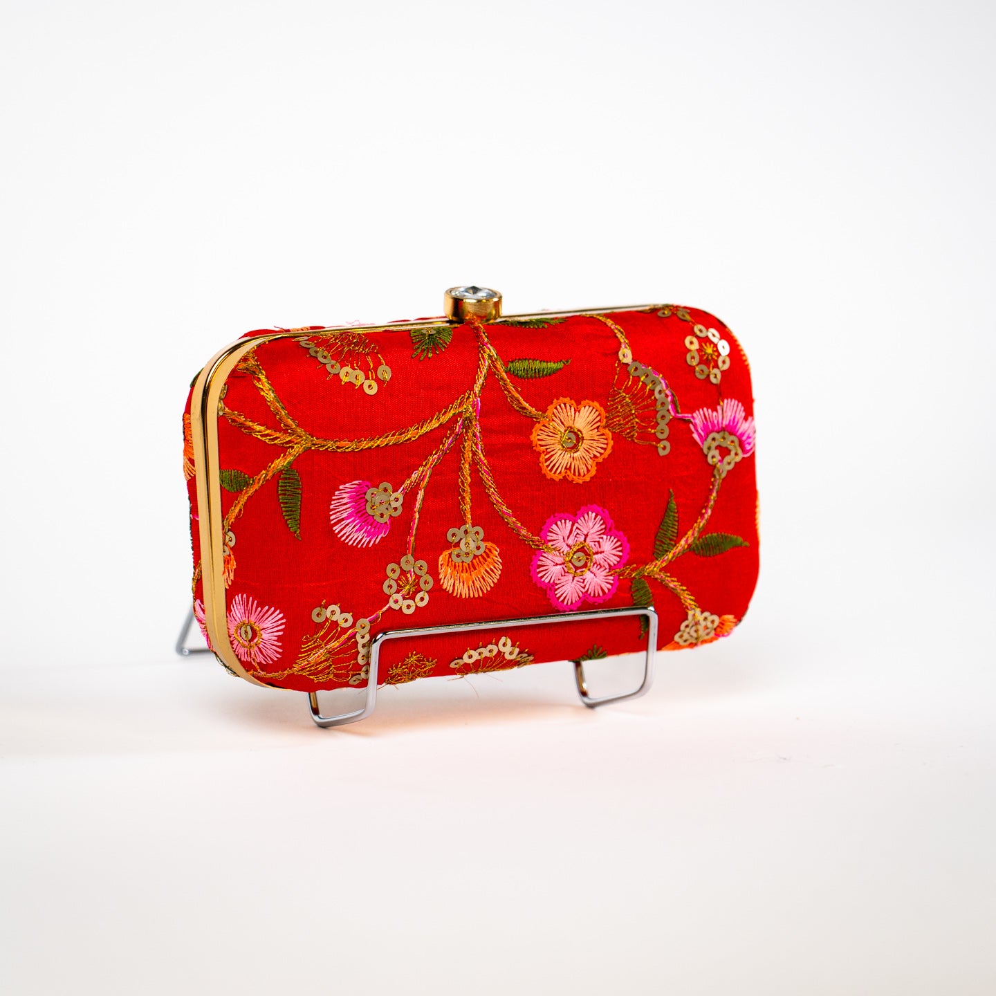 Radiant Wildflower Clutch - Red