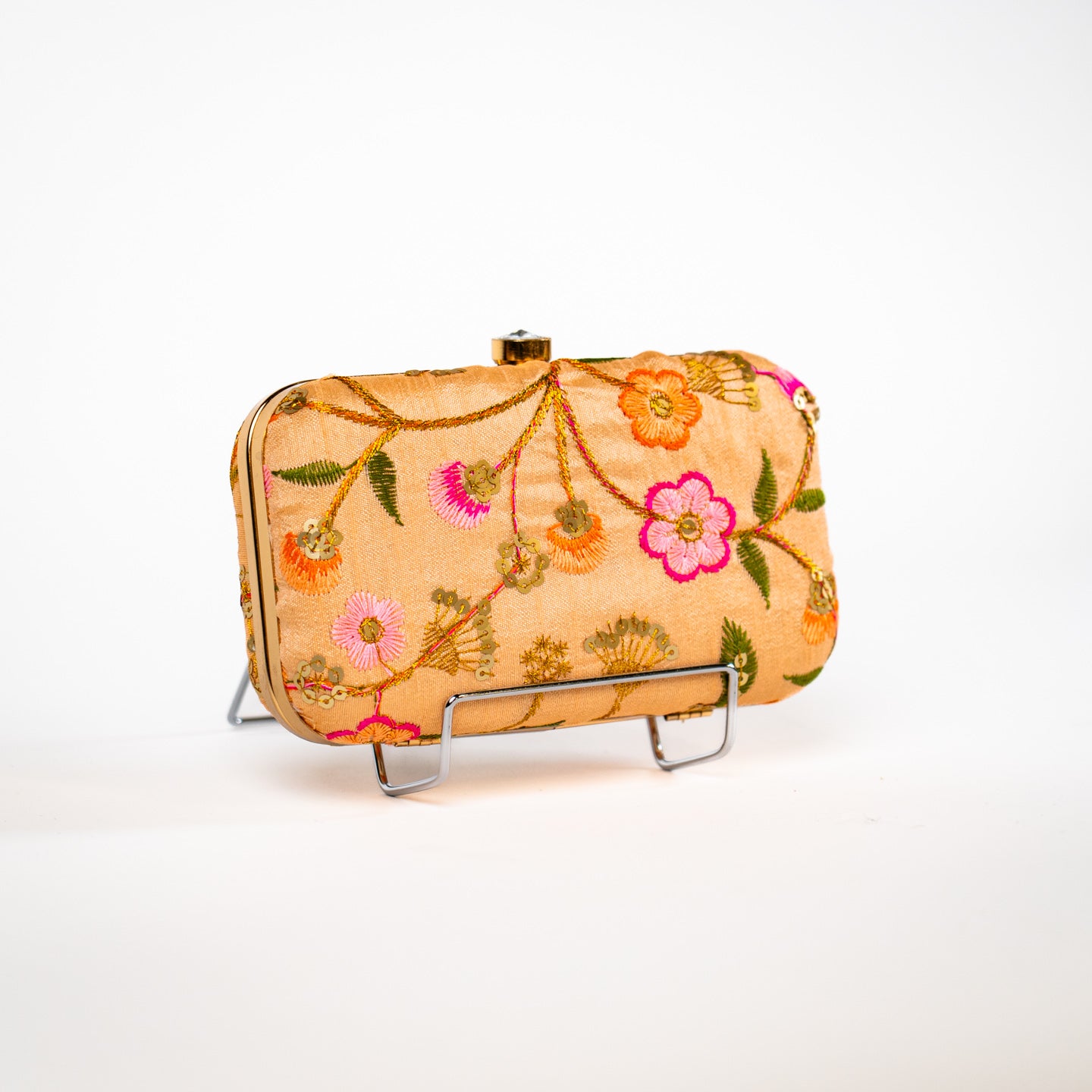 Radiant Wildflower Clutch - Peach