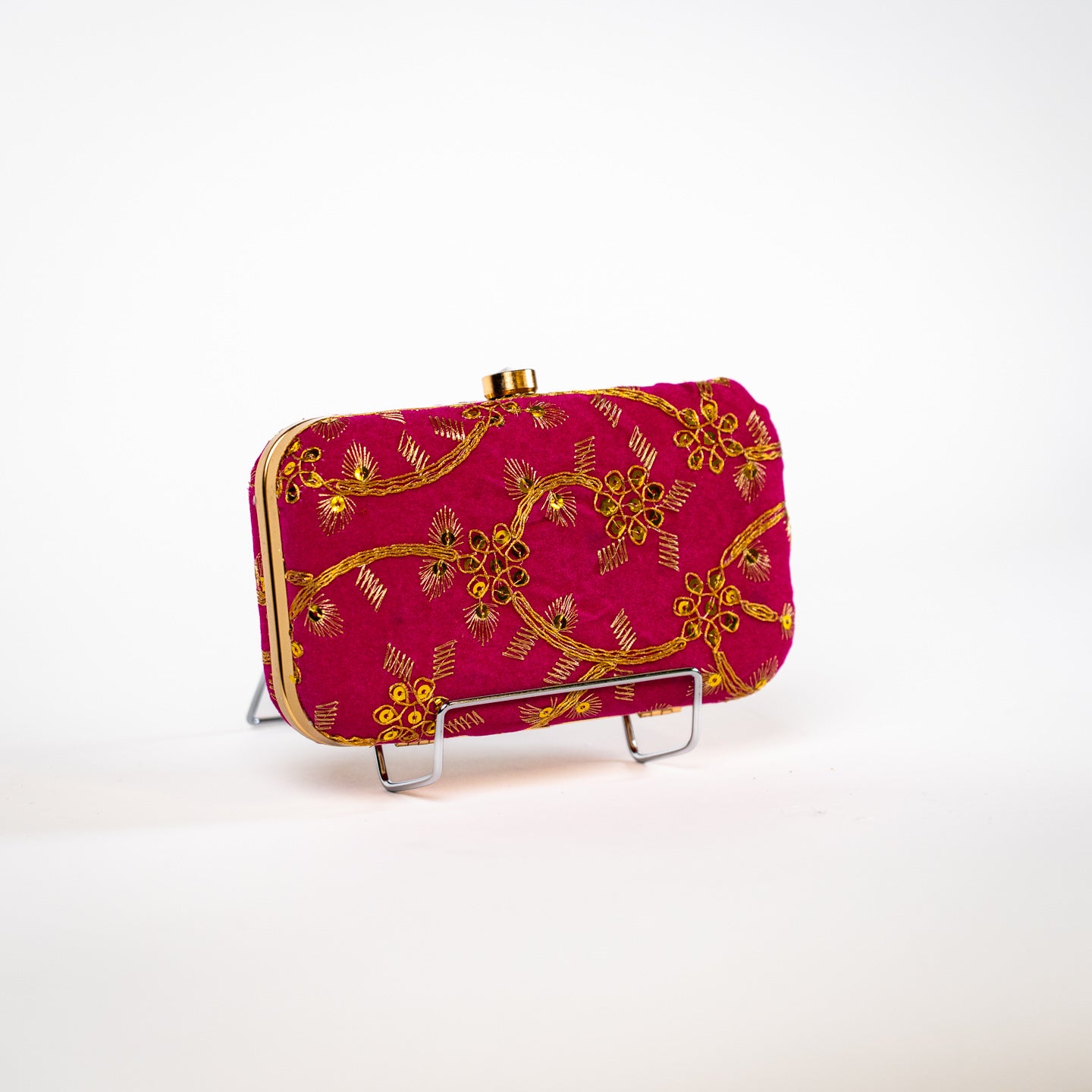 Golden Vine Clutch - Pink