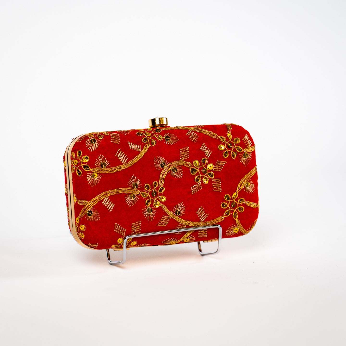 Golden Vine Clutch - Red