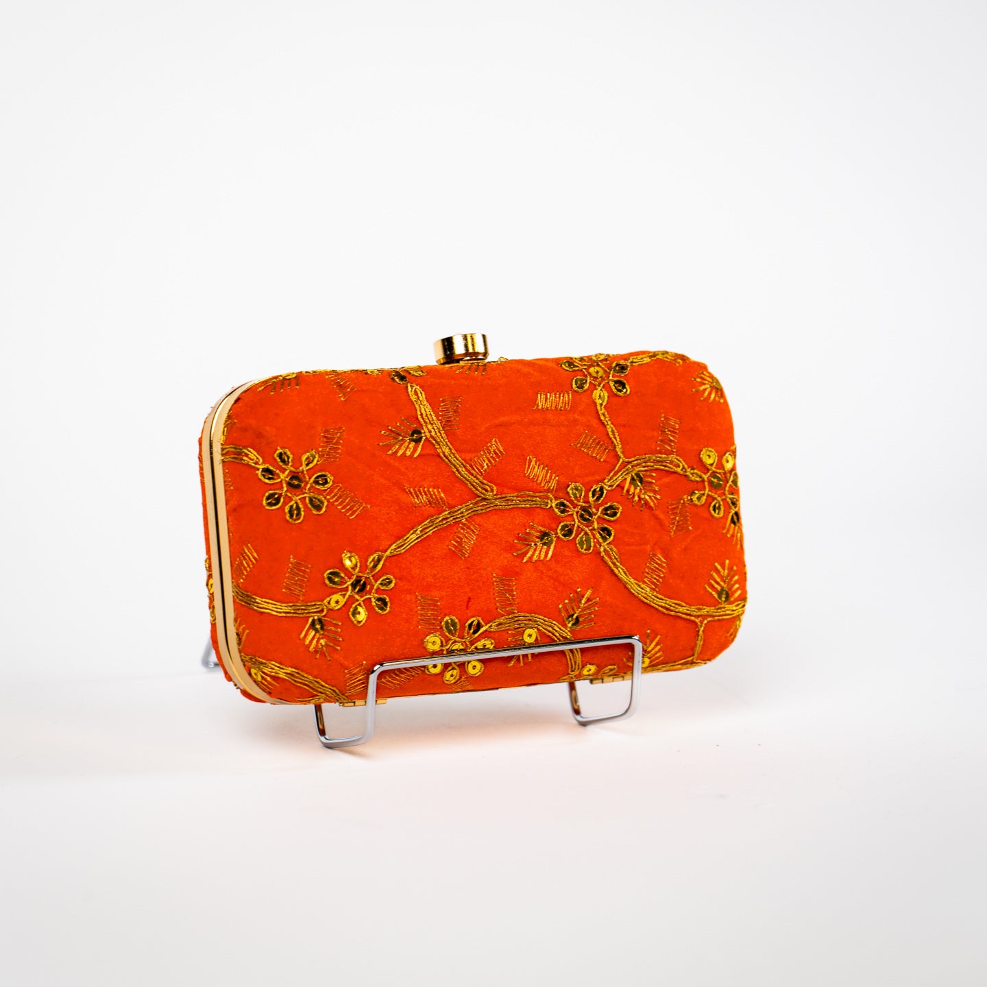 Golden Vine Clutch - Orange