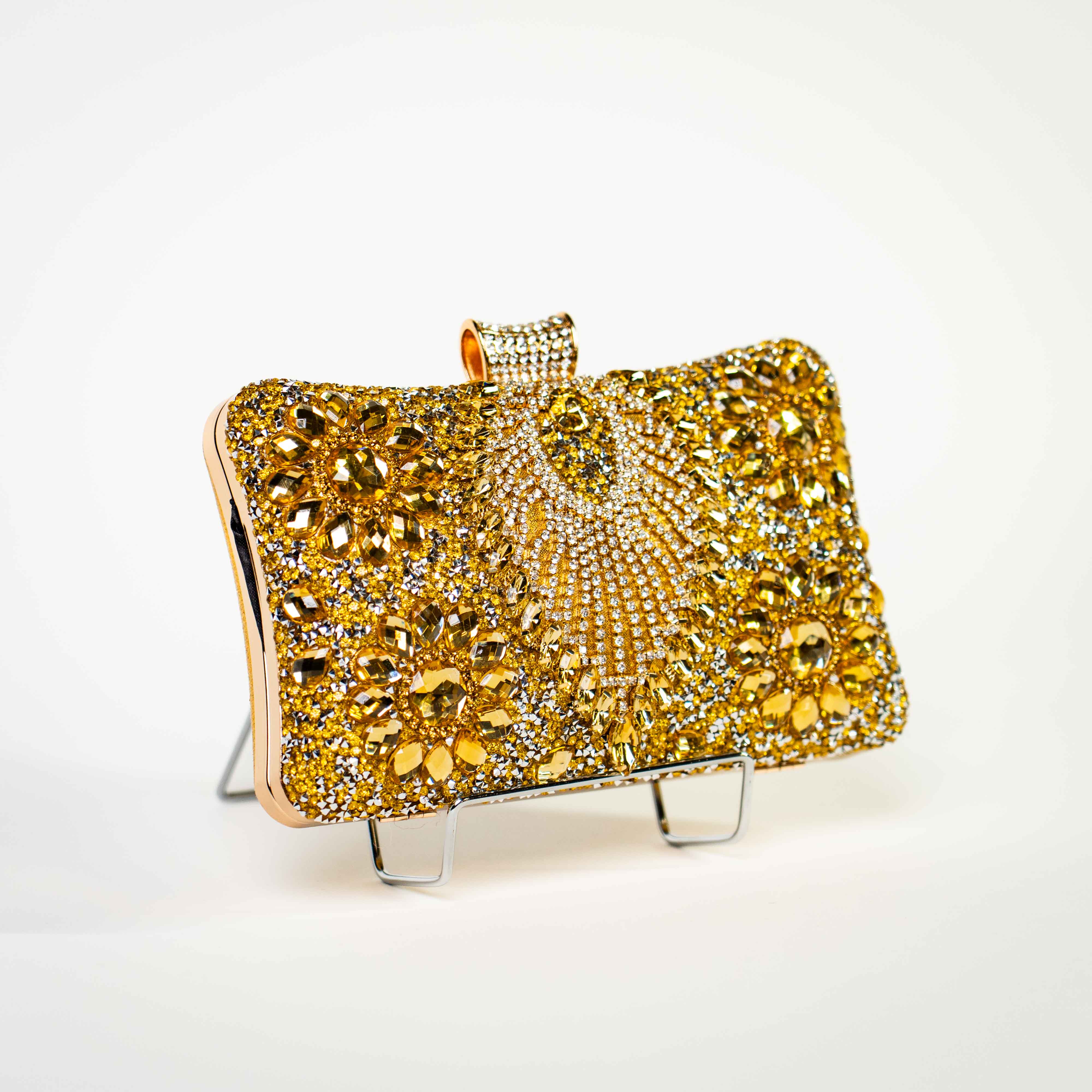 Crystal Peacock Purse - Gold